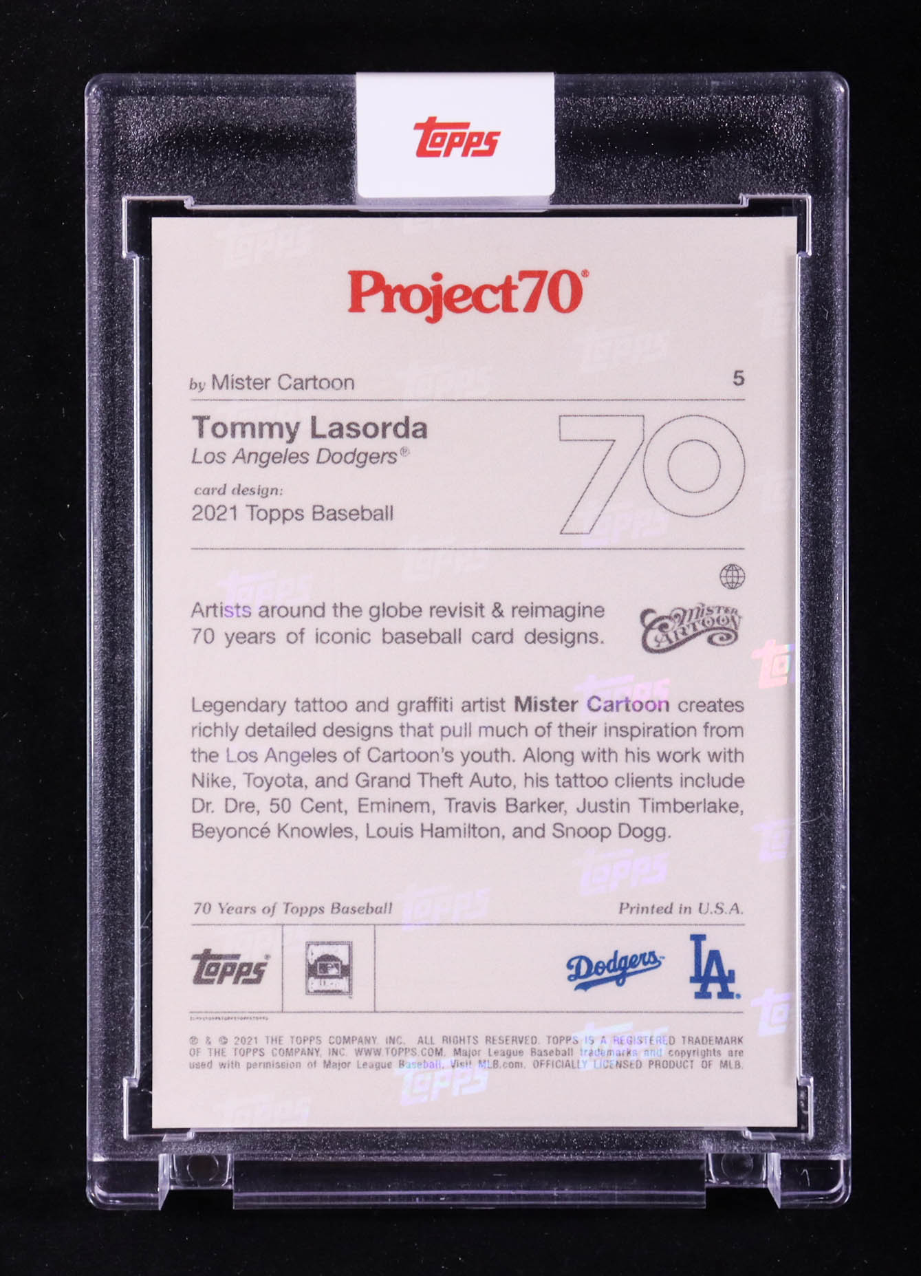Tommy Lasorda 2021 Topps Project70 #5 Mister Cartoon at PristineAuction.com Tommy Lasorda 2021 Topps Project70 #5 Mister Cartoon at PristineAuction.com