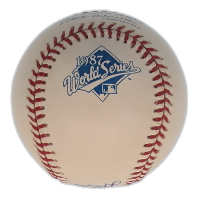 Frank Viola Signed 1987 World Series Logo Baseball Inscribed "87 WS MVP" (Beckett) at PristineAuction.com Frank Viola Signed 1987 World Series Logo Baseball Inscribed "87 WS MVP" (Beckett) at PristineAuction.com