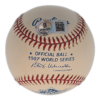 Frank Viola Signed 1987 World Series Logo Baseball Inscribed "87 WS MVP" (Beckett) at PristineAuction.com Frank Viola Signed 1987 World Series Logo Baseball Inscribed "87 WS MVP" (Beckett) at PristineAuction.com