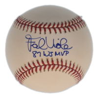Frank Viola Signed 1987 World Series Logo Baseball Inscribed "87 WS MVP" (Beckett) at PristineAuction.com