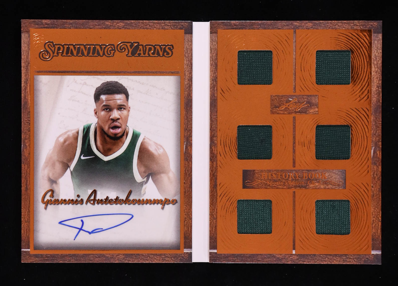 Giannis Antetokounmpo 2025 Leaf History Book Sports Edition Chapter 2 Spinning Yarns Bronze Foil #SYGA1 #02/25 at PristineAuction.com Giannis Antetokounmpo 2025 Leaf History Book Sports Edition Chapter 2 Spinning Yarns Bronze Foil #SYGA1 #02/25 at PristineAuction.com