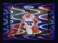 Stephen Curry 2024-25 Panini Prizm Draft Picks Variation Prizms Blue Seismic #77 #133/149 at PristineAuction.com