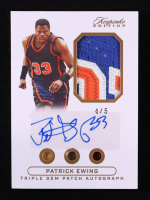 Patrick Ewing 2024 Keepsake Edition Triple Gem Patch Autographs Gold #271 #4/5 at PristineAuction.com