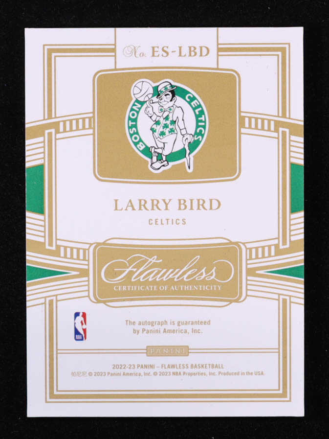 Larry Bird 2022-23 Panini Flawless Enshrined Signatures Ruby #8 #11/15 at PristineAuction.com Larry Bird 2022-23 Panini Flawless Enshrined Signatures Ruby #8 #11/15 at PristineAuction.com