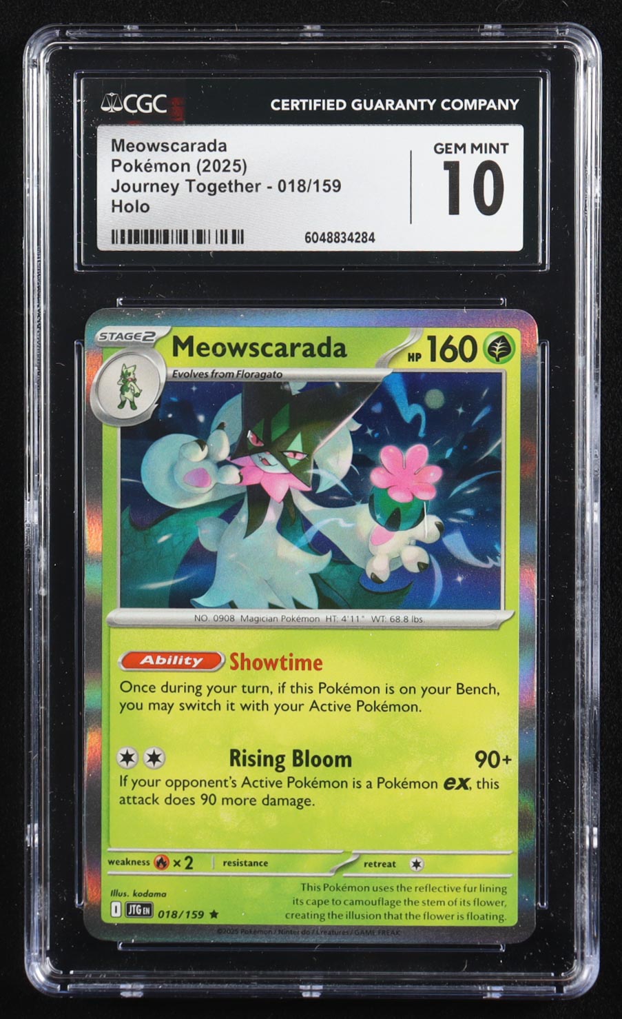 Meowscarada 2025 Pokemon Journey Together #018 (CGC 10) at PristineAuction.com Meowscarada 2025 Pokemon Journey Together #018 (CGC 10) at PristineAuction.com