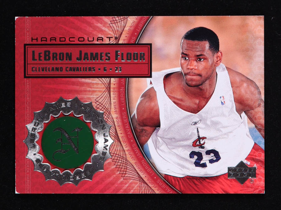 LeBron James 2003-04 Upper Deck Hardcourt LeBron James Floor #LB6 RC / White Cavs Practice Jersey at PristineAuction.com LeBron James 2003-04 Upper Deck Hardcourt LeBron James Floor #LB6 RC / White Cavs Practice Jersey at PristineAuction.com