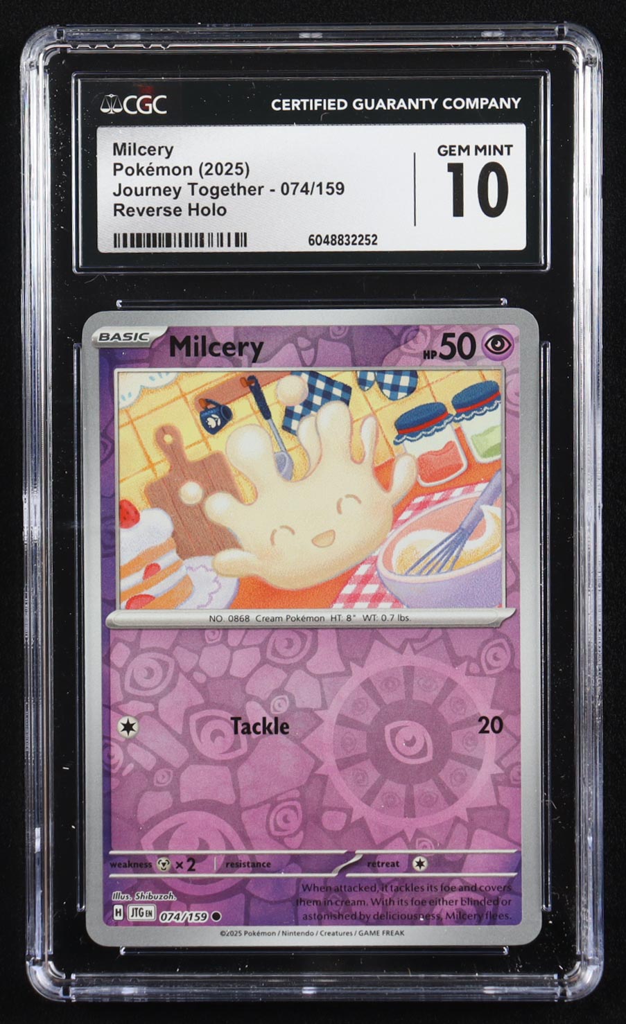 Milcery 2025 Pokemon Journey Together #074 (CGC 10) at PristineAuction.com Milcery 2025 Pokemon Journey Together #074 (CGC 10) at PristineAuction.com