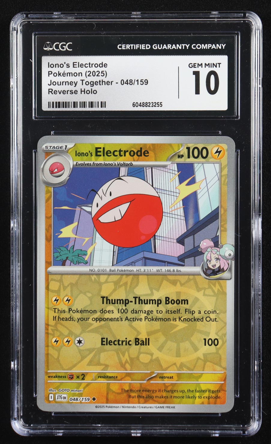 Iono's Electrode 2025 Pokemon Journey Together #048 (CGC 10) at PristineAuction.com Iono's Electrode 2025 Pokemon Journey Together #048 (CGC 10) at PristineAuction.com