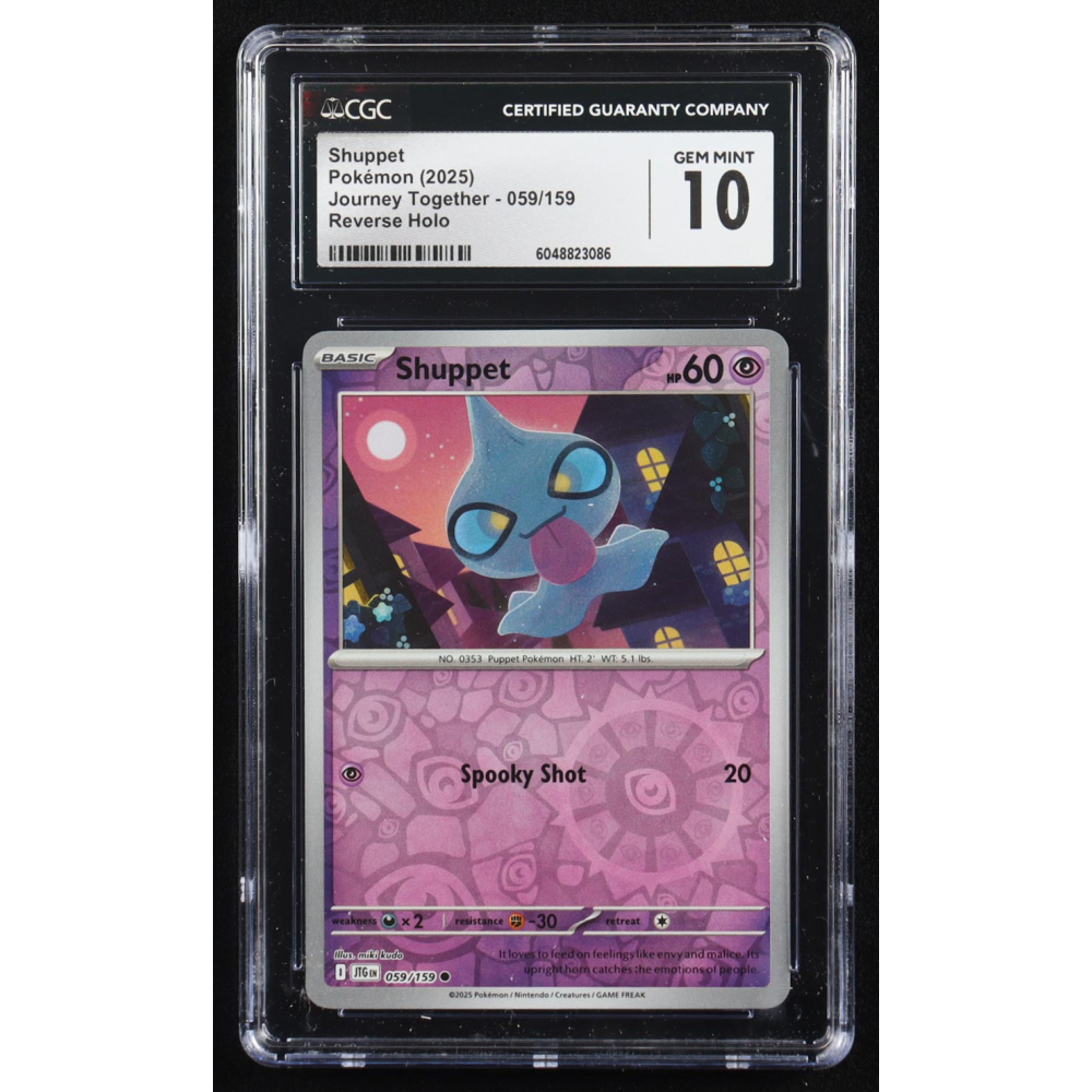 Shuppet 2025 Pokemon Journey Together #059 (CGC 10) at PristineAuction.com