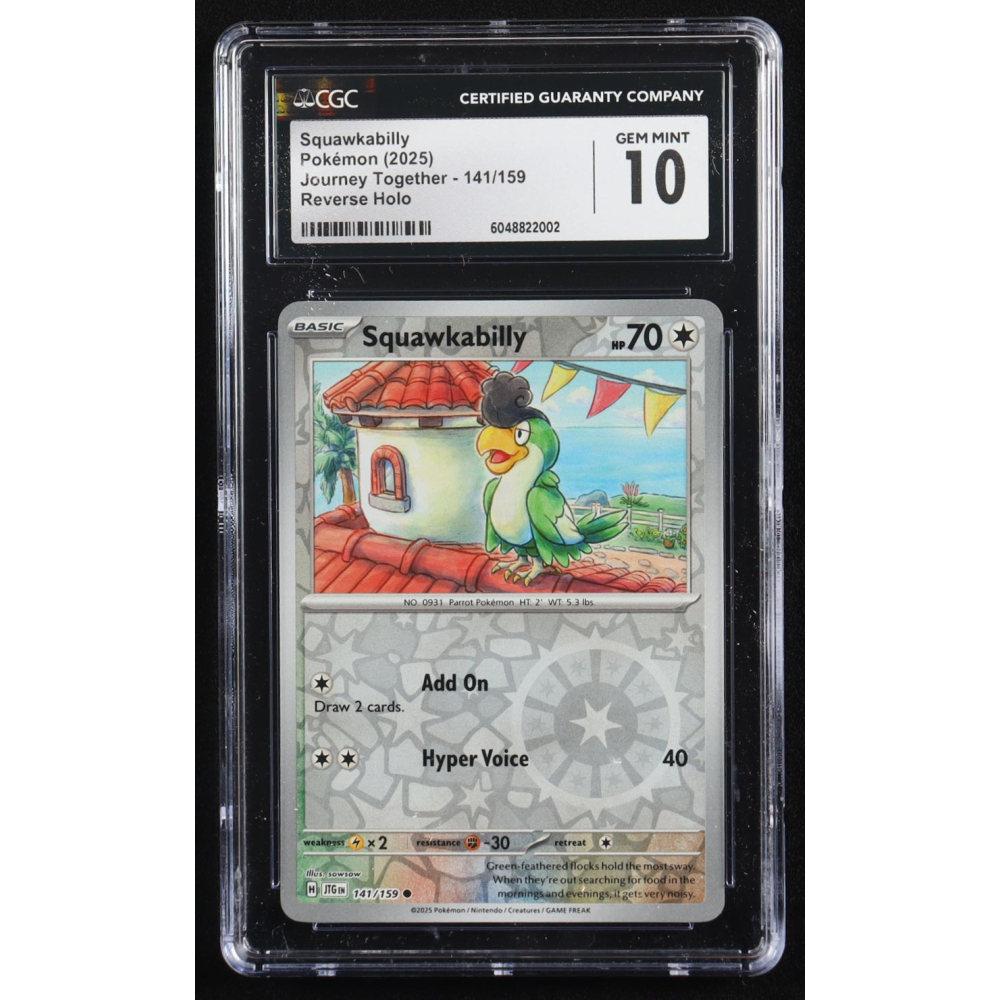 Squawkabilly 2025 Pokemon Journey Together #141 (CGC 10) at PristineAuction.com