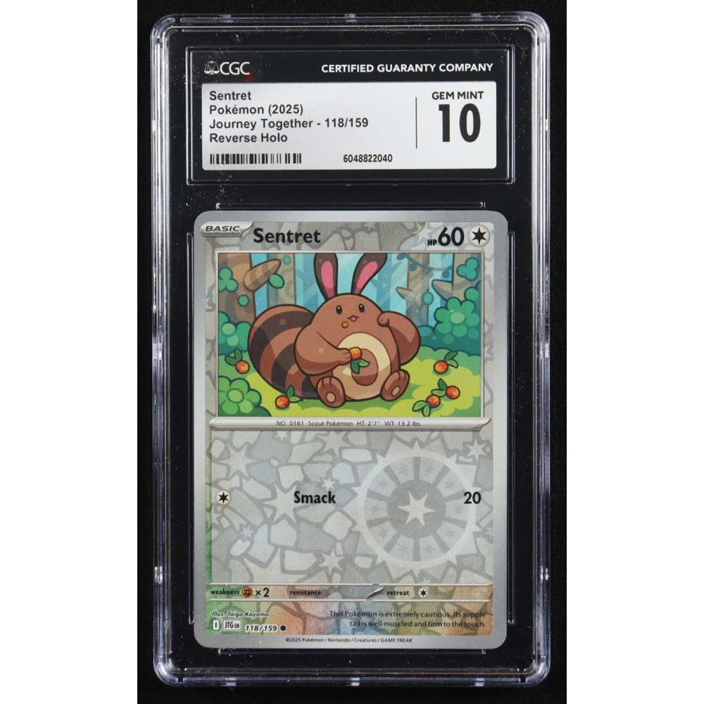 Sentret 2025 Pokemon Journey Together #118 (CGC 10) at PristineAuction.com