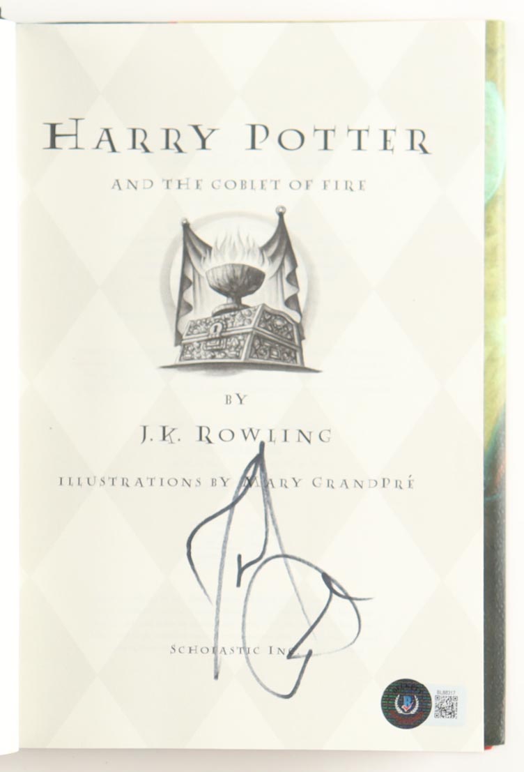 Daniel Radcliffe Signed "Harry Potter and the Goblet of Fire" Hardcover Book (Beckett) at PristineAuction.com Daniel Radcliffe Signed "Harry Potter and the Goblet of Fire" Hardcover Book (Beckett) at PristineAuction.com