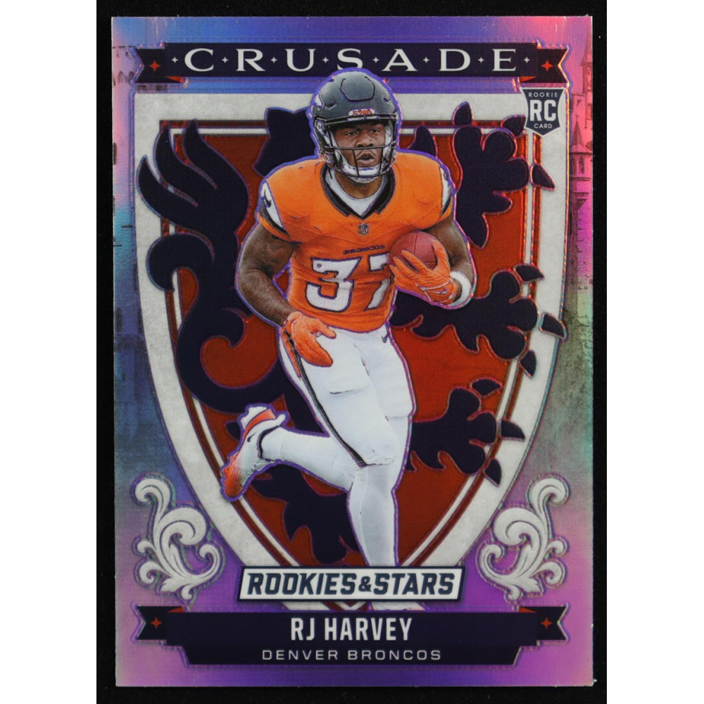 RJ Harvey 2025 Panini Rookies and Stars Crusade Silver #26 RC at PristineAuction.com