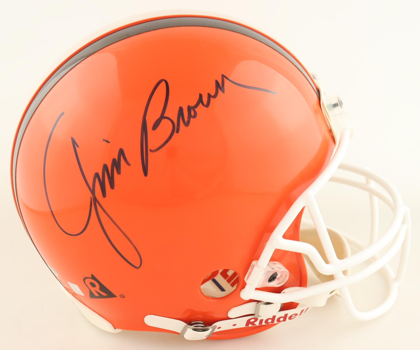 Jim Brown Signed Browns Full-Size Authentic On-Field Helmet (Steiner) at PristineAuction.com Jim Brown Signed Browns Full-Size Authentic On-Field Helmet (Steiner) at PristineAuction.com
