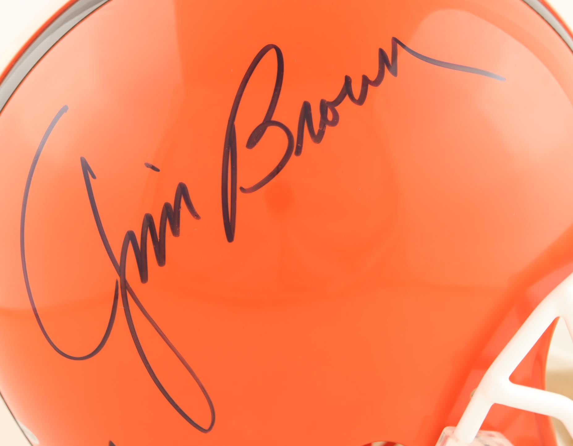 Jim Brown Signed Browns Full-Size Authentic On-Field Helmet (Steiner) at PristineAuction.com Jim Brown Signed Browns Full-Size Authentic On-Field Helmet (Steiner) at PristineAuction.com