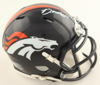 Damarri Mathis Signed Broncos Speed Mini Helmet (JSA) at PristineAuction.com