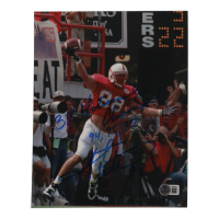 Grant Wistrom Signed Nebraska Cornhuskers 8x10 Photo Inscribed "3x National Champs 94, 95, 97" (Beckett) at PristineAuction.com