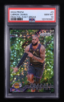 LeBron James 2024-25 Panini Prizm Fractal Prizms Fast Break #3 (PSA 10) at PristineAuction.com