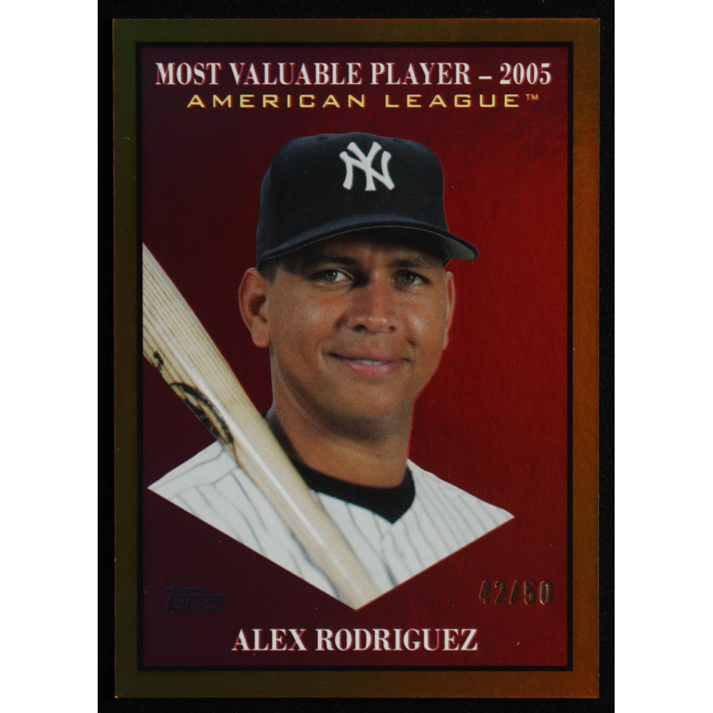 Alex Rodriguez 2025 Topps Update Most Valuable Gold Foil #MV22 #42/50 at PristineAuction.com