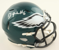 DeVonta Smith Signed Eagles Speed Mini Helmet (Fanatics) at PristineAuction.com