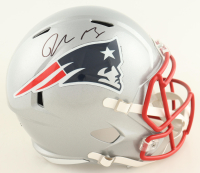 Drake Maye Signed Patriots Full-Size Speed Helmet (Fanatics) at PristineAuction.com