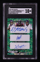 C.J. Stroud / Will Anderson Jr. / Xavier Hutchinson 2023 Leaf Eclectic Multigraphics Tri Graphics Metalized Sparkles Green #MTG17 #2/5 (SGC 10) at PristineAuction.com