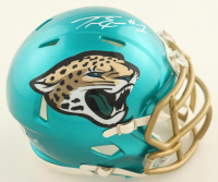 Travis Etienne Signed Jaguars Flash Alternate Speed Mini Helmet (Beckett) at PristineAuction.com