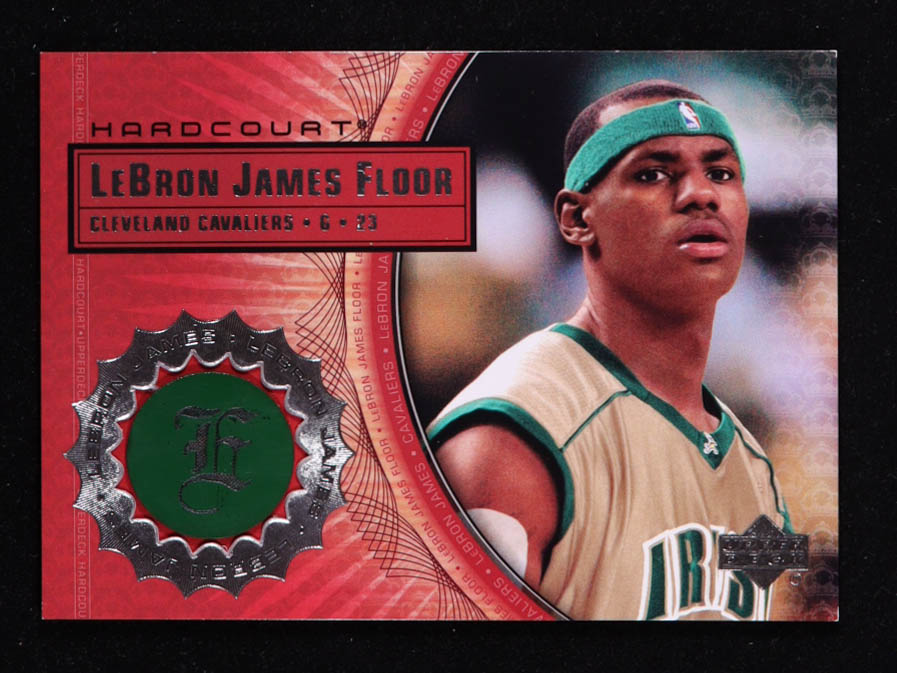 LeBron James 2003-04 Upper Deck Hardcourt LeBron James Floor #LB2 RC / Gold Jersey Green Headband at PristineAuction.com LeBron James 2003-04 Upper Deck Hardcourt LeBron James Floor #LB2 RC / Gold Jersey Green Headband at PristineAuction.com