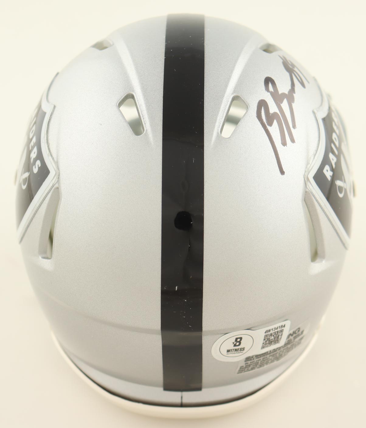 Brock Bowers Signed Raiders Speed Mini Helmet (Beckett) at PristineAuction.com Brock Bowers Signed Raiders Speed Mini Helmet (Beckett) at PristineAuction.com