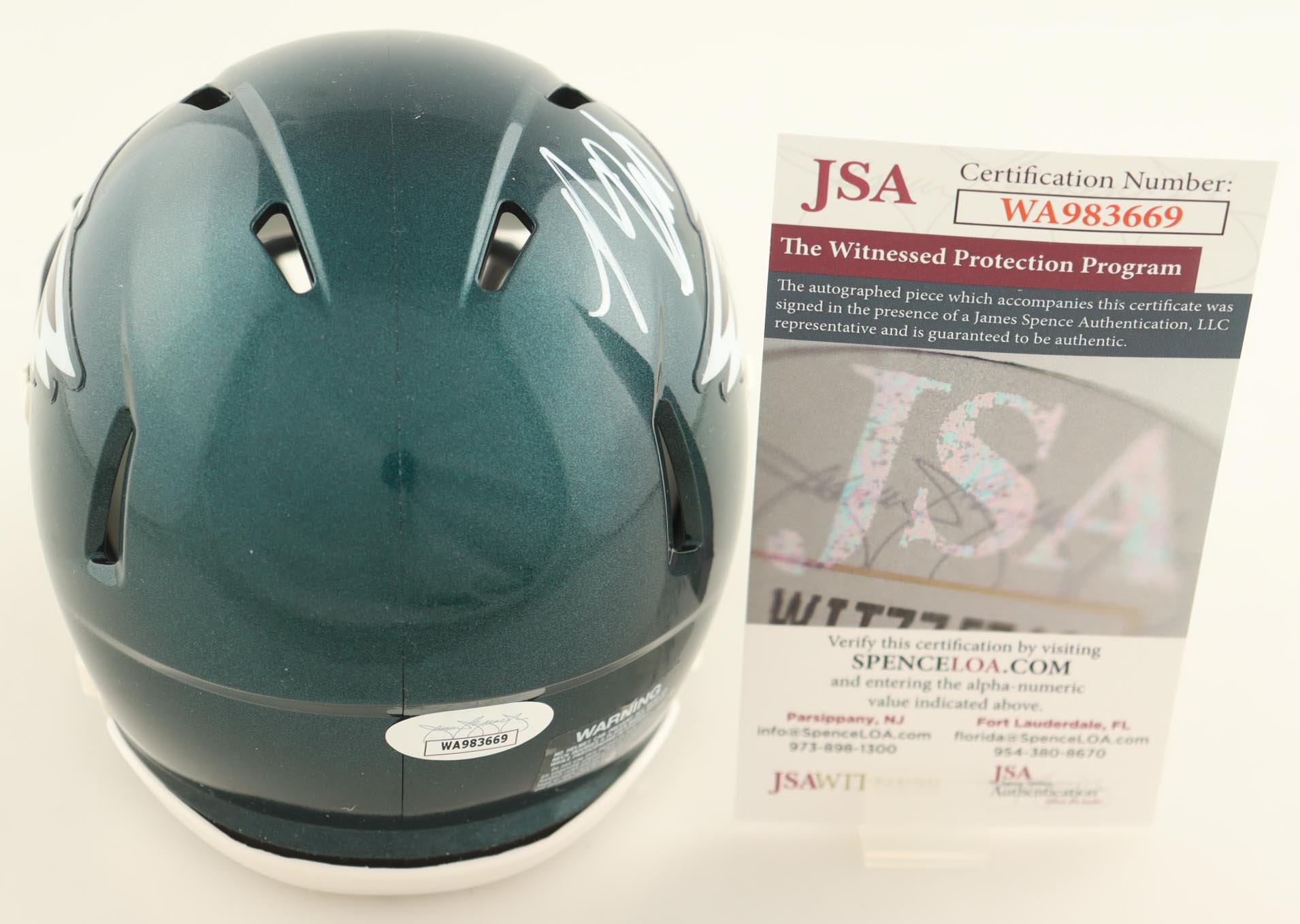 Nolan Smith Signed Eagles Speed Mini Helmet (JSA) at PristineAuction.com Nolan Smith Signed Eagles Speed Mini Helmet (JSA) at PristineAuction.com