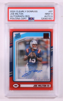 Joe Milton III Signed 2024 Clearly Donruss Clearly Rated Rookie Autographs Red #97 #010/149 RC (PSA 9 | Autograph Graded PSA 9) at PristineAuction.com
