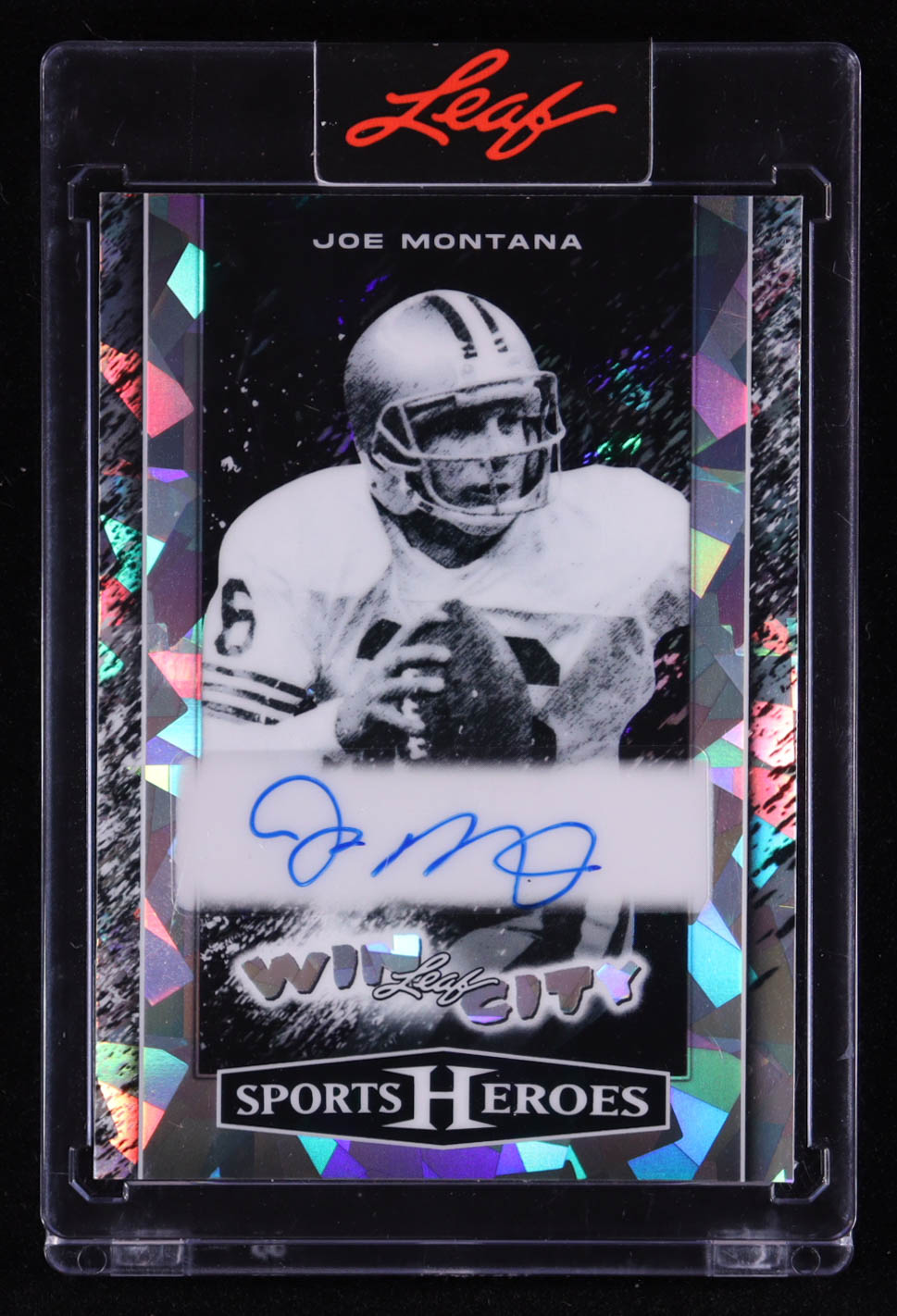 Joe Montana 2025 Leaf Sports Heroes Win City Autographs Crystal Silver #WCJM1 #18/35 at PristineAuction.com Joe Montana 2025 Leaf Sports Heroes Win City Autographs Crystal Silver #WCJM1 #18/35 at PristineAuction.com