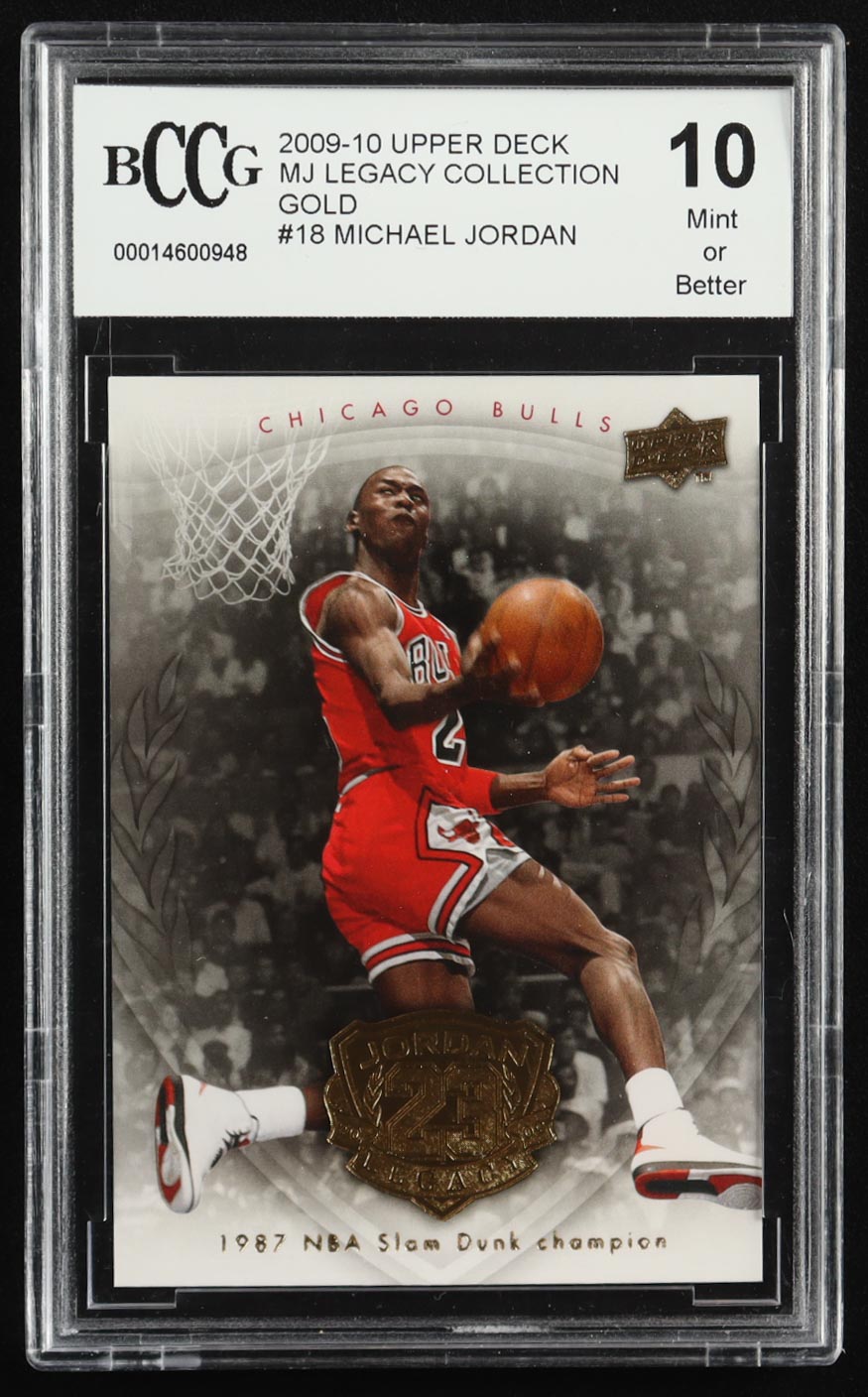 Michael Jordan 2009-10 Upper Deck MJ Legacy Collection Gold #18 (BCCG 10) at PristineAuction.com Michael Jordan 2009-10 Upper Deck MJ Legacy Collection Gold #18 (BCCG 10) at PristineAuction.com