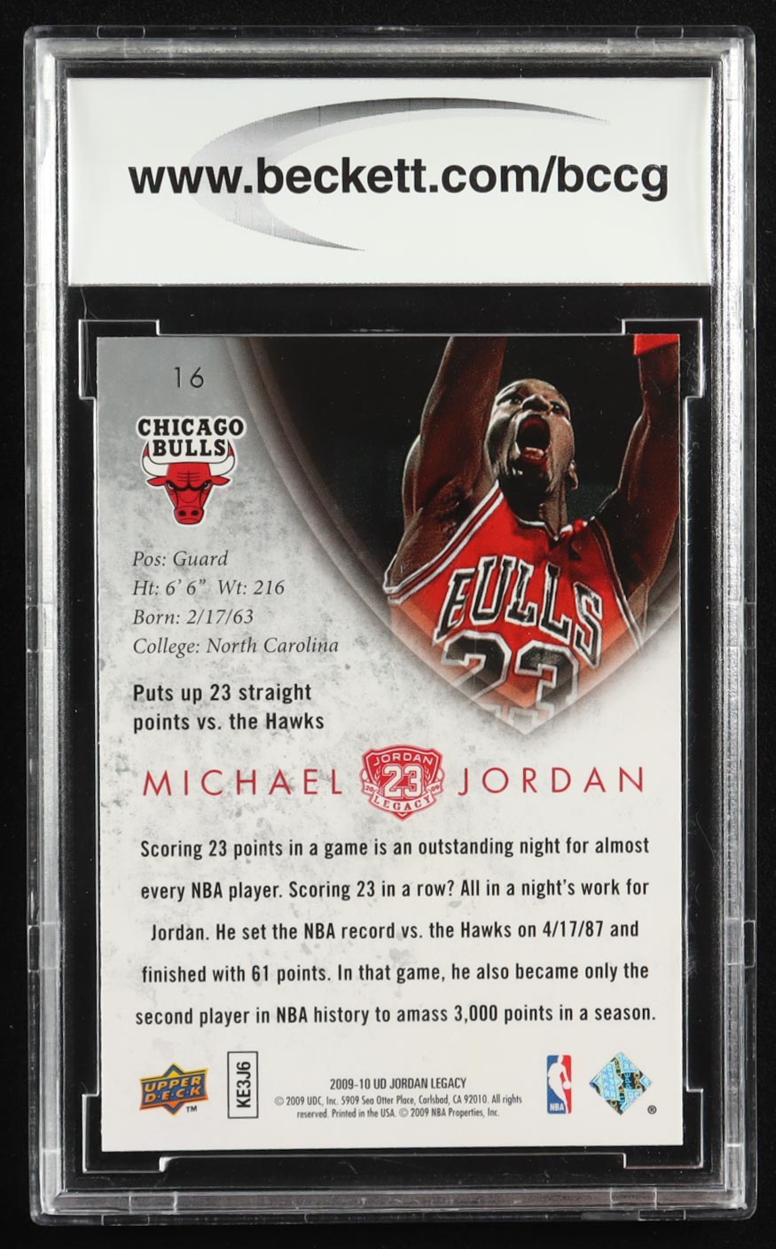 Michael Jordan 2009-10 Upper Deck MJ Legacy Collection Gold #16 (BCCG 10) at PristineAuction.com Michael Jordan 2009-10 Upper Deck MJ Legacy Collection Gold #16 (BCCG 10) at PristineAuction.com