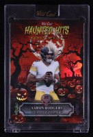 Aaron Rodgers 2025 Wild Card Haunted Hits Monster Hunt Pumpkins Prismatic Red #HHPAR #2/2 at PristineAuction.com