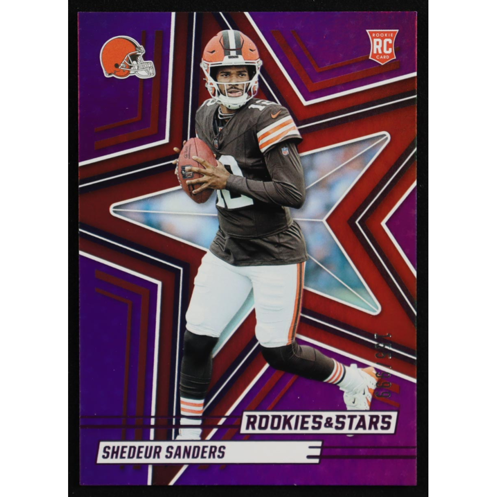 Shadeur Sanders 2025 Panini Rookies and Stars Purple #177 #155/999 RC at PristineAuction.com