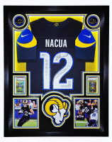 Puka Nacua Signed Rams Custom Framed Nike Jersey with LED Display & (2) PSA 10 Graded Rookie Cards (Beckett) at PristineAuction.com