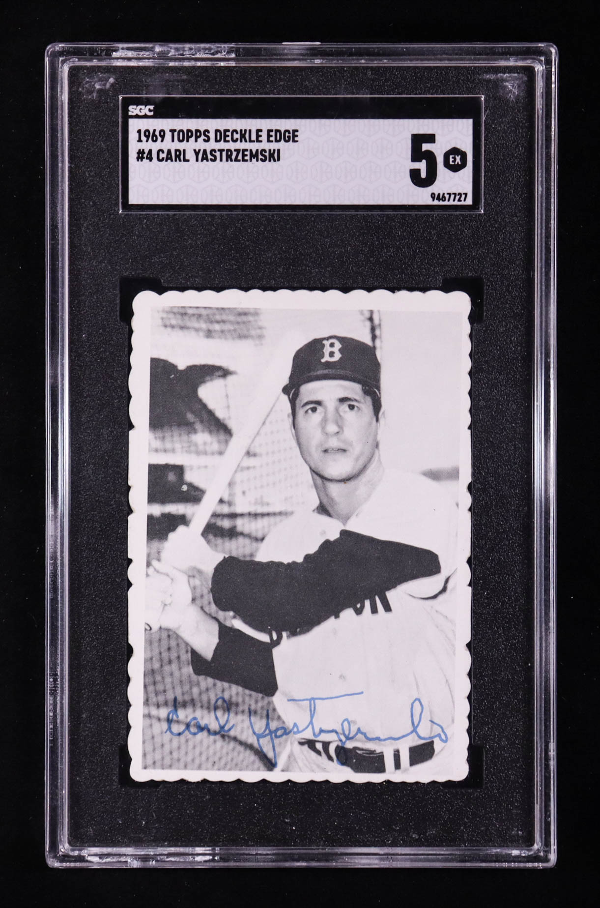 Carl Yastrzemski 1969 Topps Deckle Edge #4 (SGC 5) at PristineAuction.com Carl Yastrzemski 1969 Topps Deckle Edge #4 (SGC 5) at PristineAuction.com