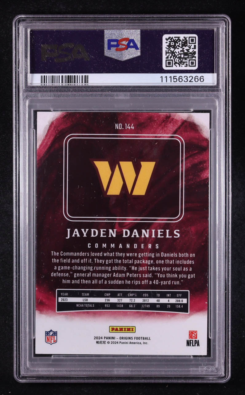 Jayden Daniels 2024 Panini Origins #144 RC (PSA 9) at PristineAuction.com Jayden Daniels 2024 Panini Origins #144 RC (PSA 9) at PristineAuction.com