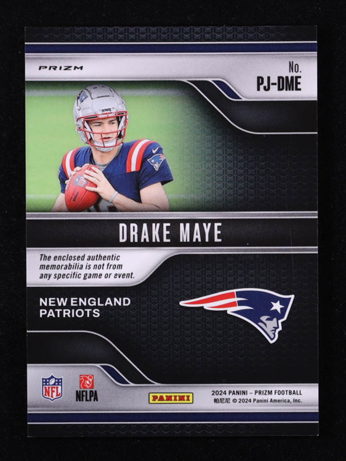 Drake Maye 2024 Panini Prizm Premier Jerseys Pink #6 RC at PristineAuction.com Drake Maye 2024 Panini Prizm Premier Jerseys Pink #6 RC at PristineAuction.com