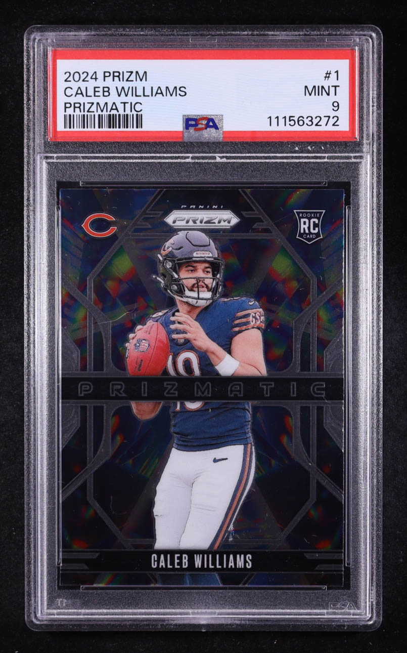 Caleb Williams 2024 Panini Prizm Prizmatic #01 RC (PSA 9) at PristineAuction.com Caleb Williams 2024 Panini Prizm Prizmatic #01 RC (PSA 9) at PristineAuction.com