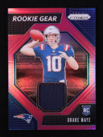 Drake Maye 2024 Panini Prizm Rookie Gear Pink #6 RC at PristineAuction.com