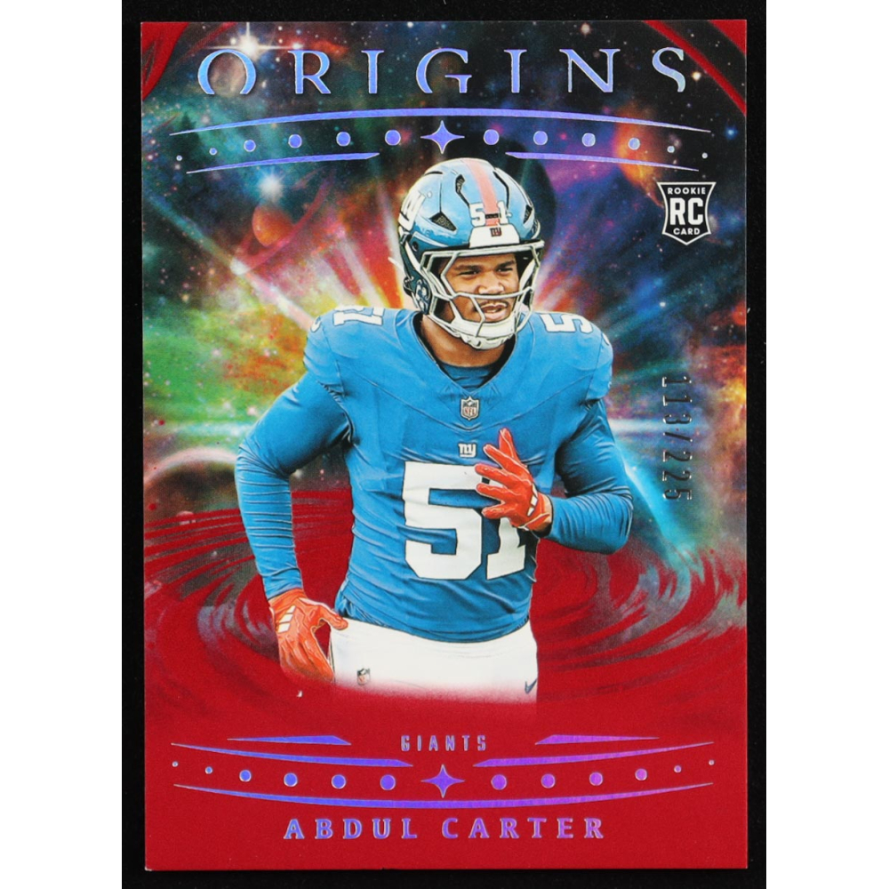 Abdul Carter 2025 Panini Origins Red #112 #113/225 RC at PristineAuction.com