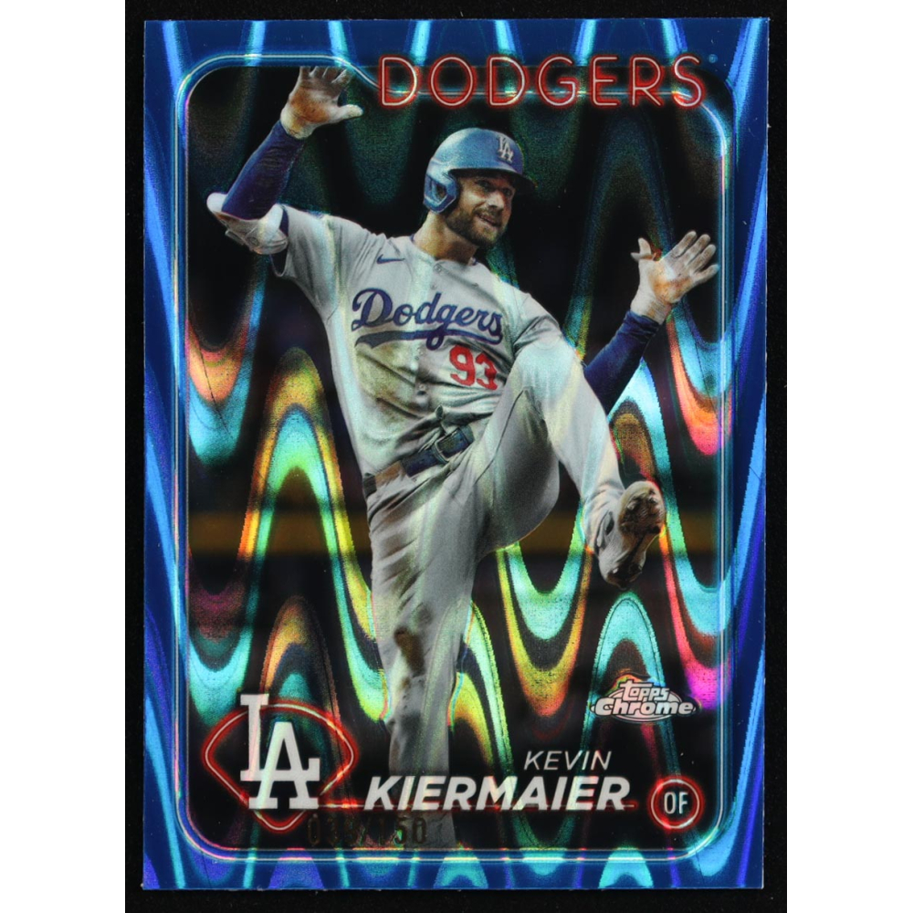 Kevin Kiermaier 2024 Topps Chrome Update Blue RayWave Refractors #USC191 #039/150 at PristineAuction.com