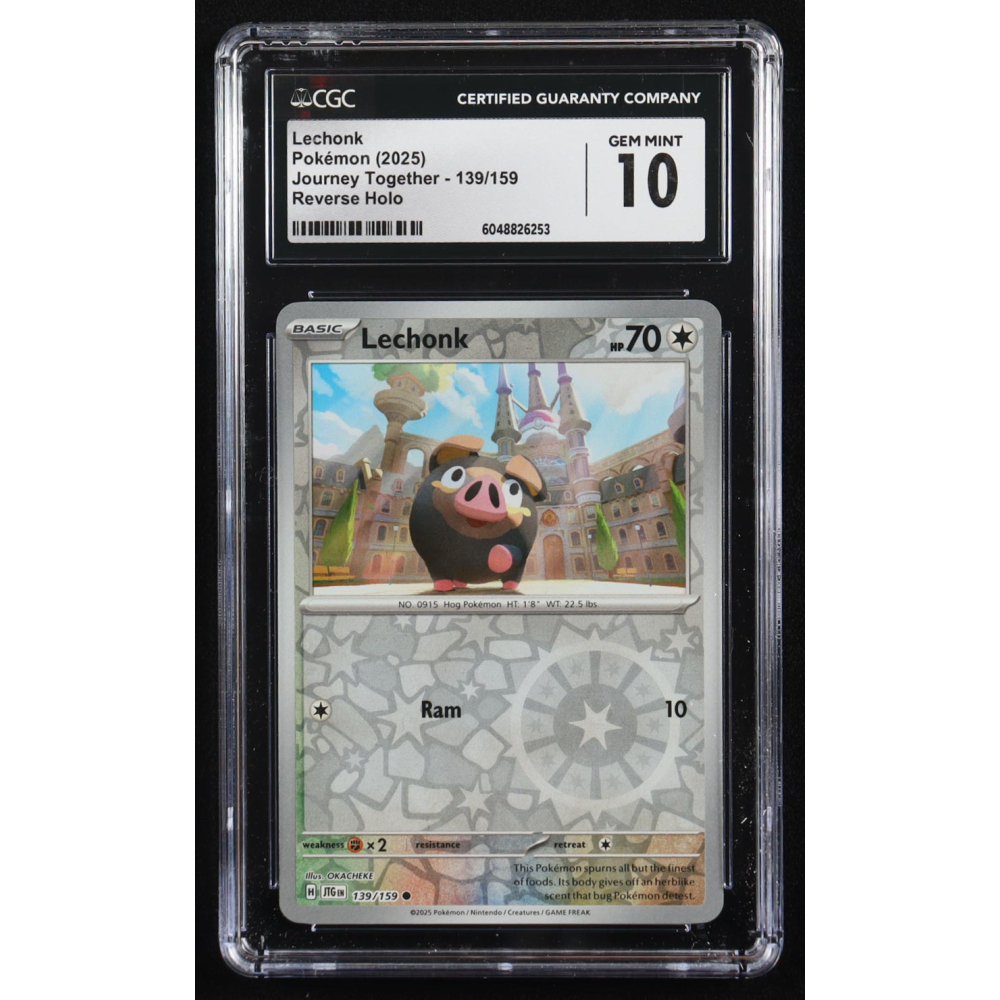 Lechonk 2025 Pokemon Journey Together #139 (CGC 10) at PristineAuction.com