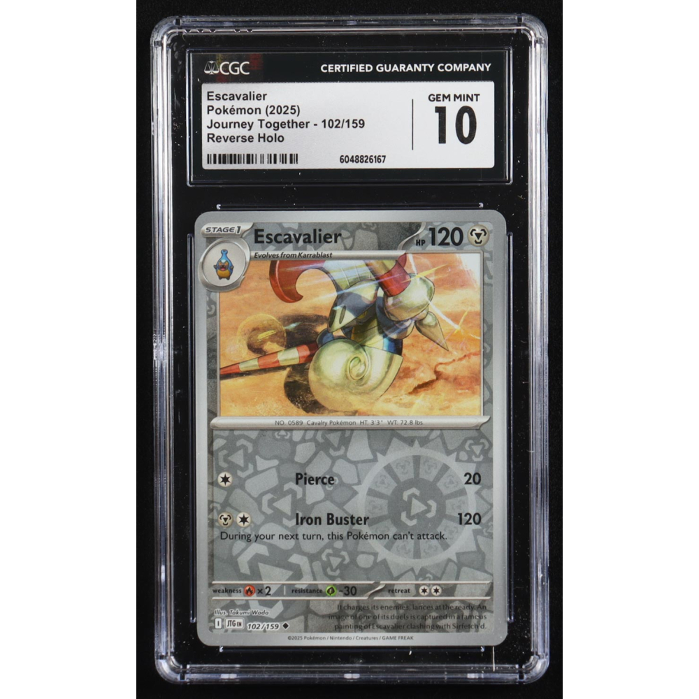 Escavalier 2025 Pokemon Journey Together #102 (CGC 10) at PristineAuction.com