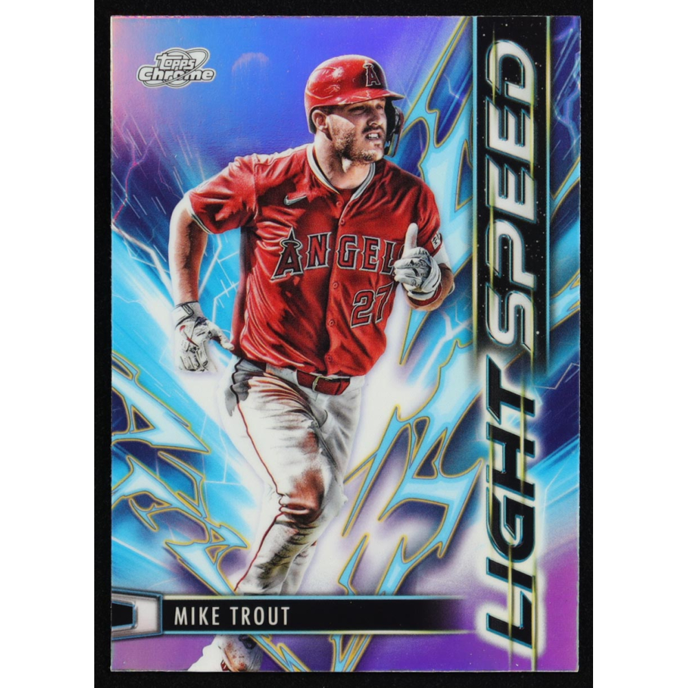 Mike Trout 2025 Topps Cosmic Chrome Light Speed #LS14 at PristineAuction.com