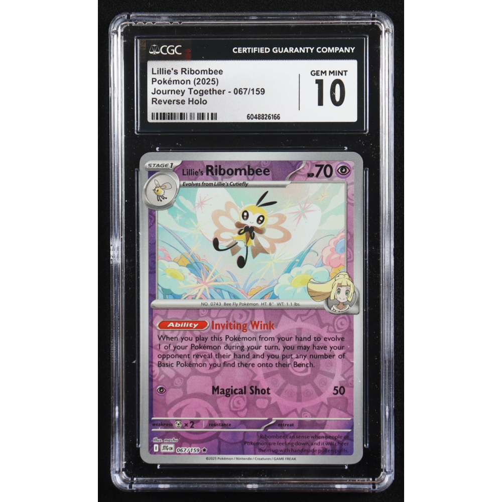 Lillie's Ribombee 2025 Pokemon Journey Together #067 (CGC 10) at PristineAuction.com