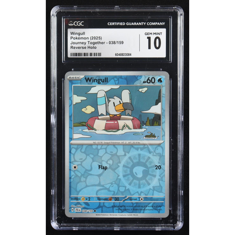 Wingull 2025 Pokemon Journey Together #038 (CGC 10) at PristineAuction.com