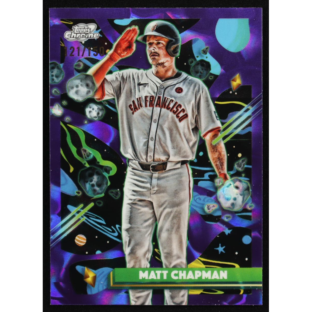Matt Chapman 2025 Topps Cosmic Chrome Purple Nebula Refractors #72 #121/150 at PristineAuction.com